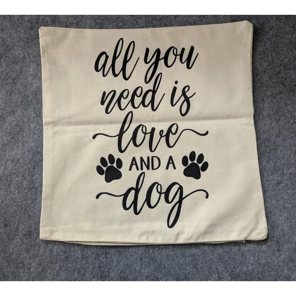 Set Of 2 Dog Pillow Cases Sham Puppy 17x17